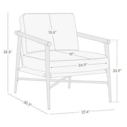 Vincent Mid Century Modern Upholstered Accent Chair