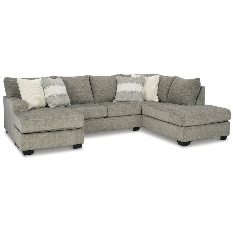 Signature Design by Ashley Creswell Gray 2-Piece Sectional with Chair - 125W x 87D x 39H