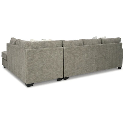 Signature Design by Ashley Creswell Gray 2-Piece Sectional with Chair - 125W x 87D x 39H