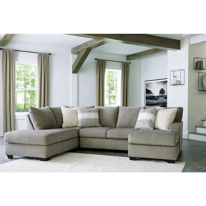 Signature Design by Ashley Creswell Gray 2-Piece Sectional with Chair - 125W x 87D x 39H