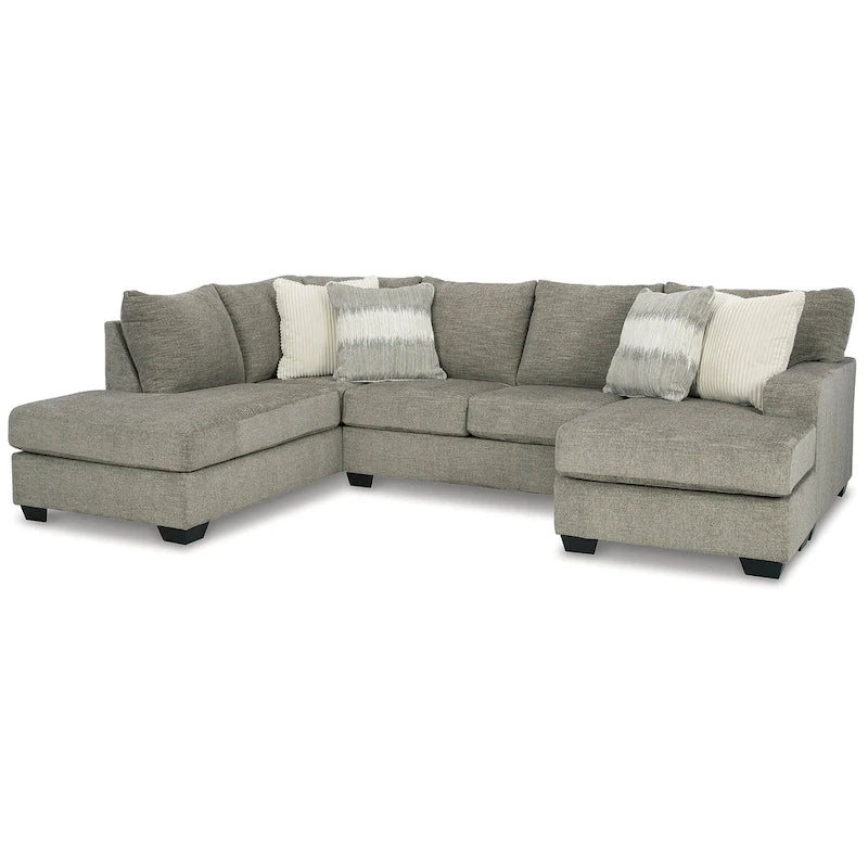 Signature Design by Ashley Creswell Gray 2-Piece Sectional with Chair - 125W x 87D x 39H