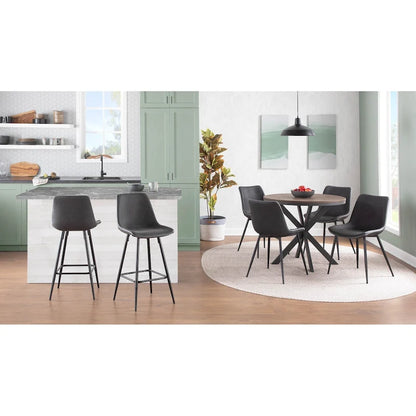 Carson Carrington Kantsjo Industrial Vintage Faux Leather Dining Chair (Set of 2)