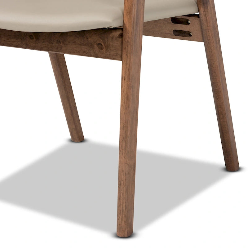 Harland Mid-Century Modern 2-Piece Dining Chair Set