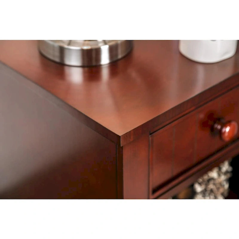 Ettrick Transitional Espresso Wood 1-Drawer Night Stand by Copper Grove