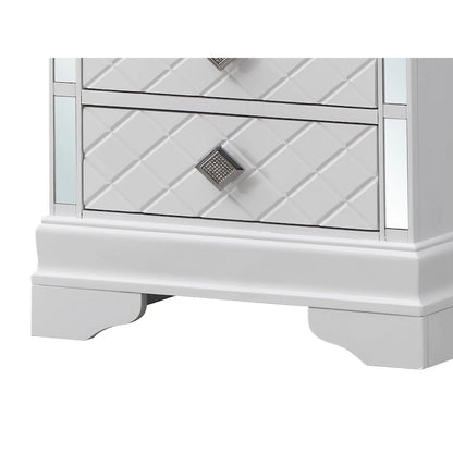 Verona Mirrored Wood 2-drawer Nightstand