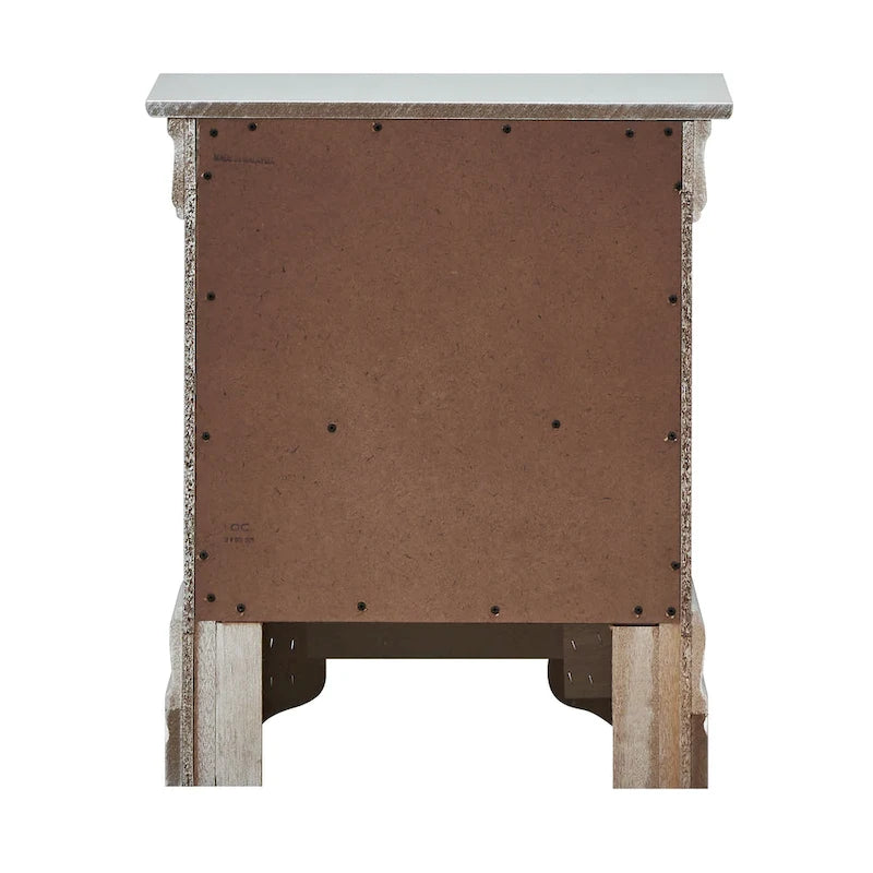 Verona Mirrored Wood 2-drawer Nightstand