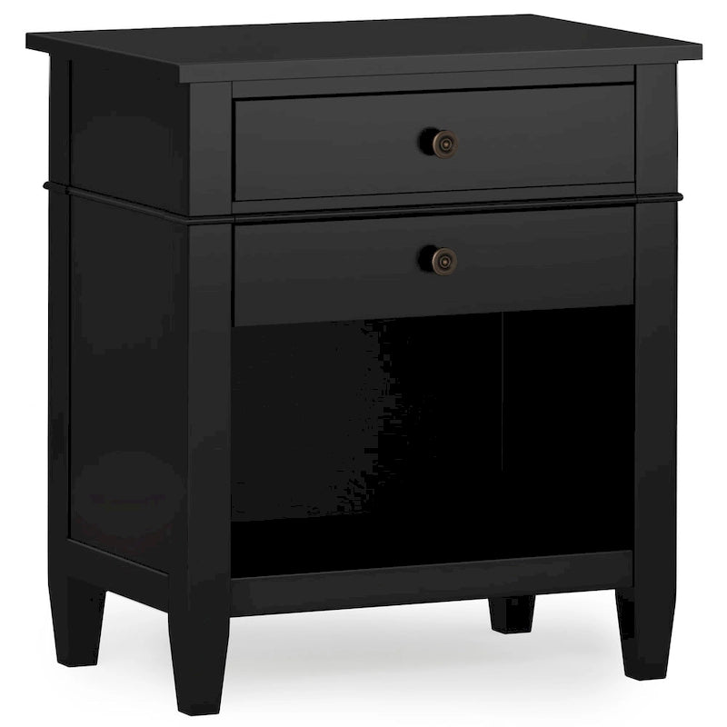 WYNDENHALL Sterling SOLID WOOD 24 inch Wide Bedside Nightstand Table