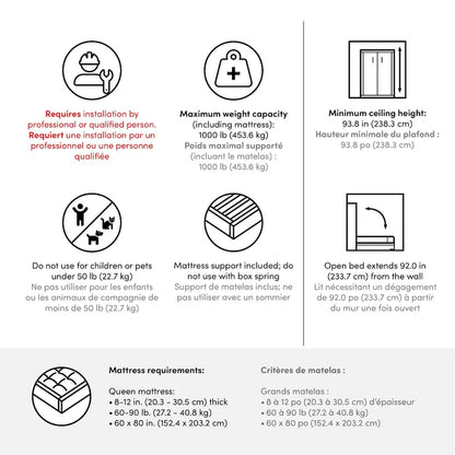 Versatile Queen Murphy Bed and Closet Organizer (92W) by Bestar