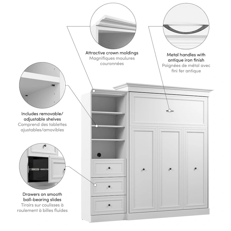 Versatile Queen Murphy Bed and Closet Organizer (92W) by Bestar