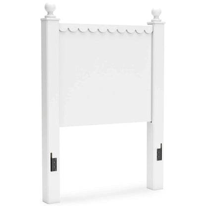 Signature Design by Ashley Mollviney White Panel Headboard Only