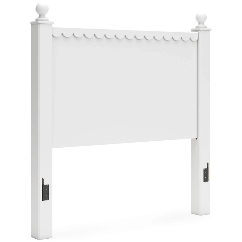Signature Design by Ashley Mollviney White Panel Headboard Only