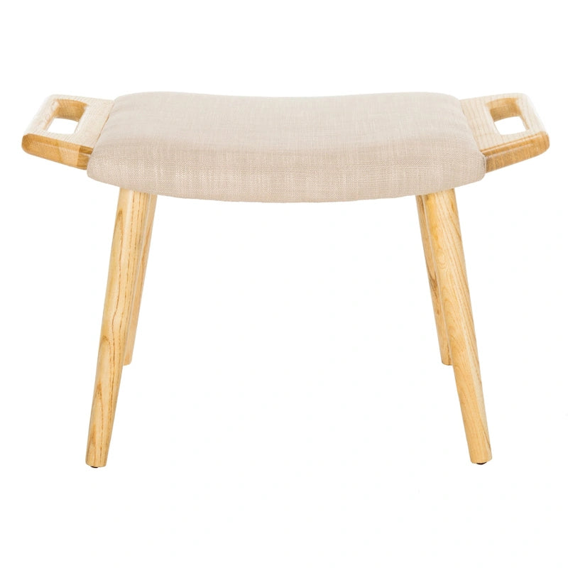 SAFAVIEH Zipora Beige/Natural Mid-Century Bench - 11.8 x 24.6 x 15.4 - 12Wx25Dx15H