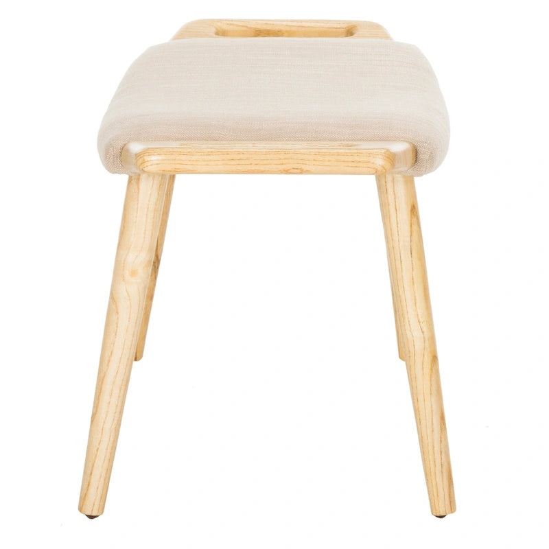 SAFAVIEH Zipora Beige/Natural Mid-Century Bench - 11.8 x 24.6 x 15.4 - 12Wx25Dx15H