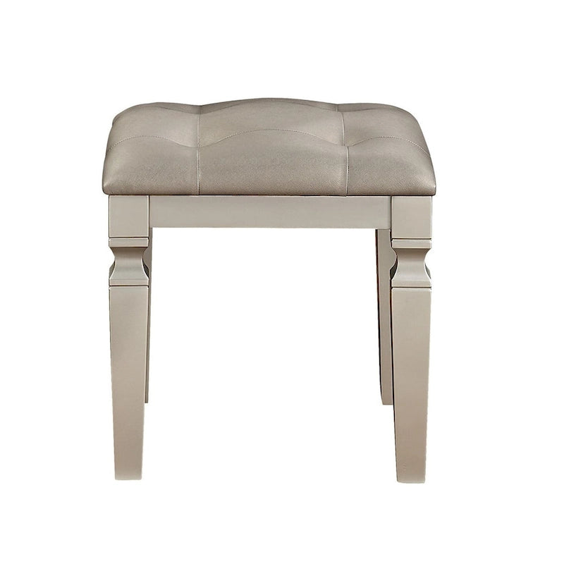 Poundex Wooden Makeup Vanity Set with Lift-up Mirror and Stool - Desk 43 x 18 x 30~47H, Stool 18 x 16 x 18H