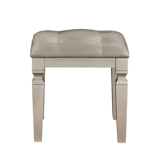 Poundex Wooden Makeup Vanity Set with Lift-up Mirror and Stool - Desk 43 x 18 x 30~47H, Stool 18 x 16 x 18H