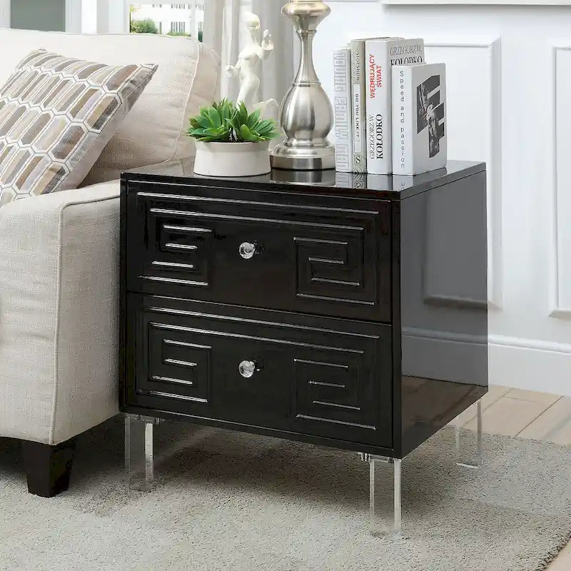 Zala Contemporary 24-inch 2-Drawer Side Table by Furniture of America