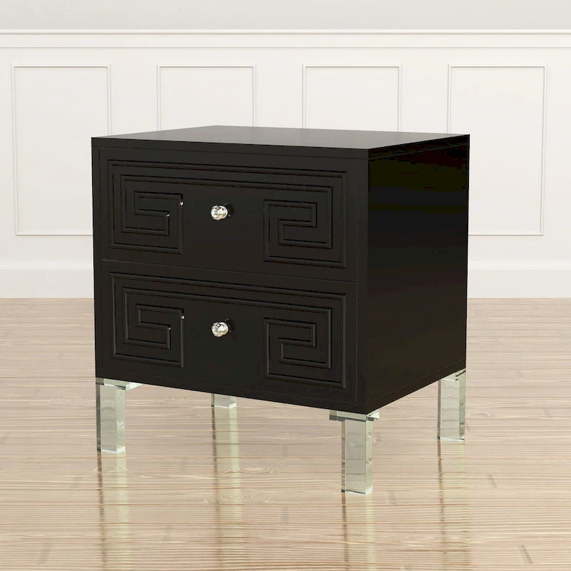 Zala Contemporary 24-inch 2-Drawer Side Table by Furniture of America