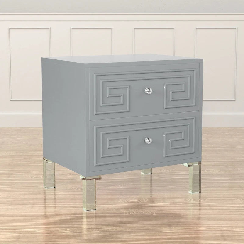 Zala Contemporary 24-inch 2-Drawer Side Table by Furniture of America
