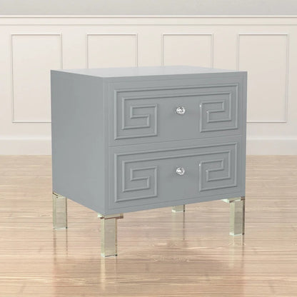 Zala Contemporary 24-inch 2-Drawer Side Table by Furniture of America