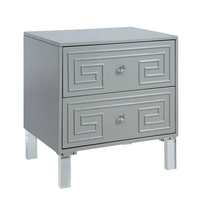 Zala Contemporary 24-inch 2-Drawer Side Table by Furniture of America