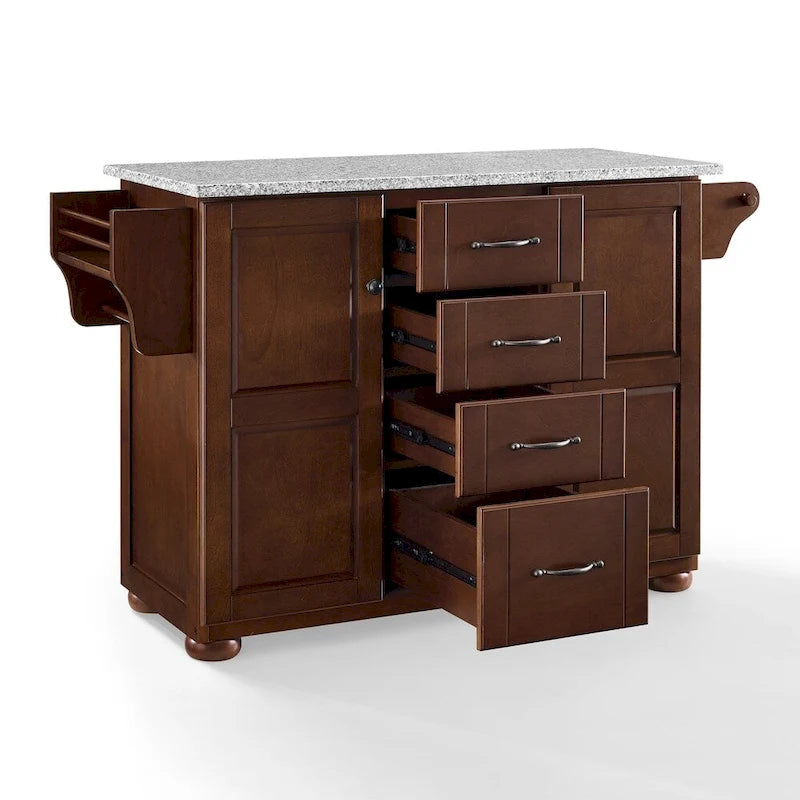 Crosley Eleanor Solid Granite Top Kitchen Island - 51.5 W x 18 D x 35.25 H