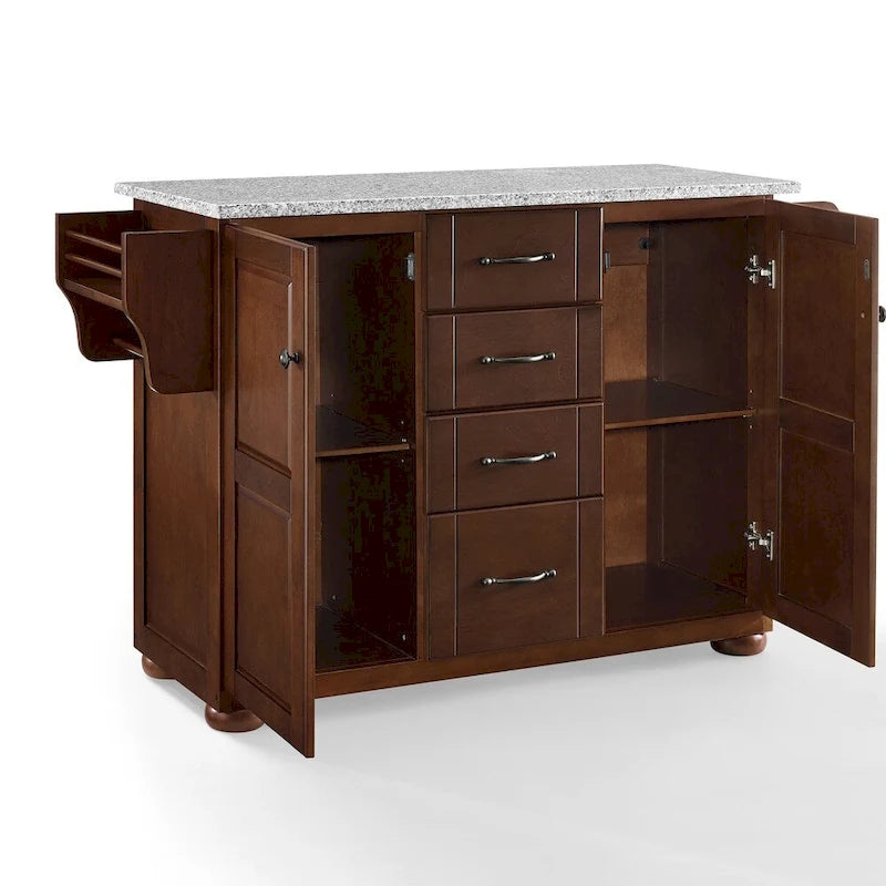 Crosley Eleanor Solid Granite Top Kitchen Island - 51.5 W x 18 D x 35.25 H