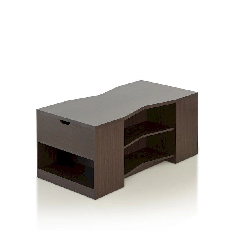 Furniture of America Orem Contemporary Brown 47-inch 6-shelf Coffee Table