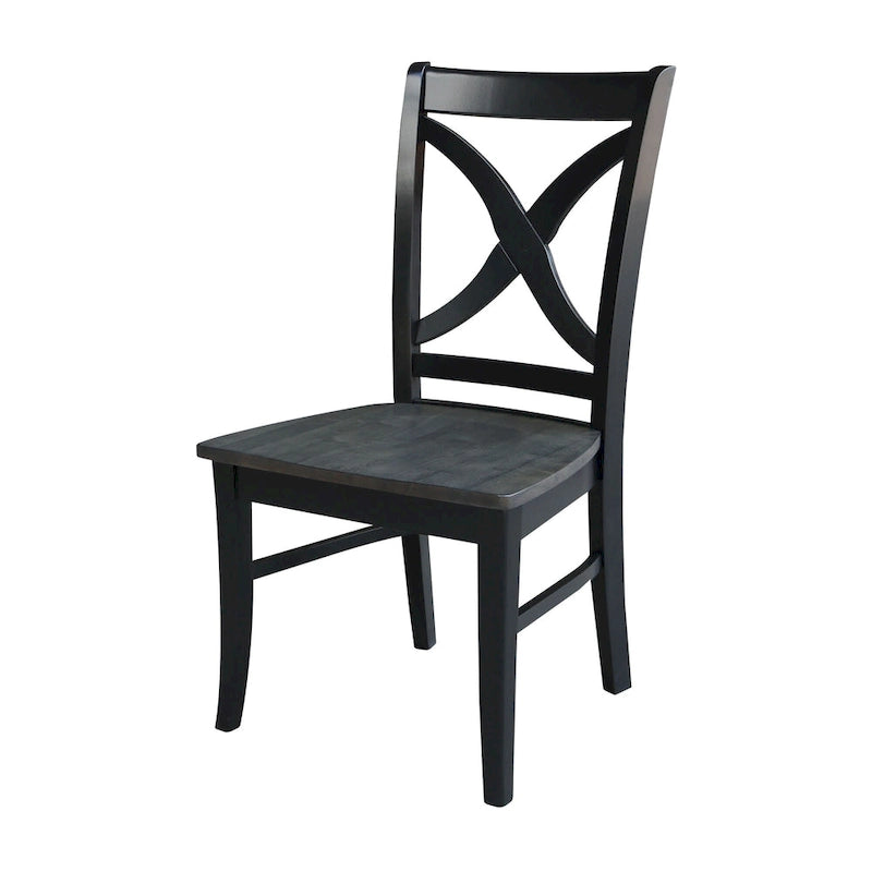 International Concepts Solid Wood Cosmo X-back Dining Chairs, Set of 2