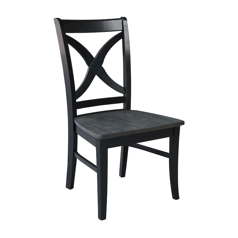 International Concepts Solid Wood Cosmo X-back Dining Chairs, Set of 2