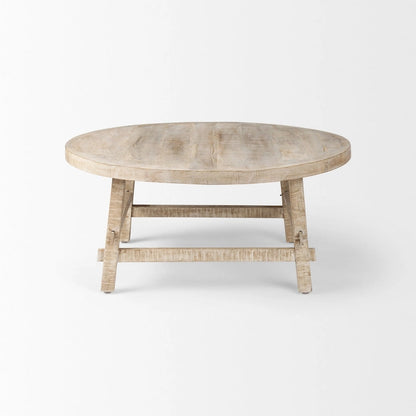 Rosie Blonde Solid Wood 36 Round Coffee Table - 36L x 36W x 16H