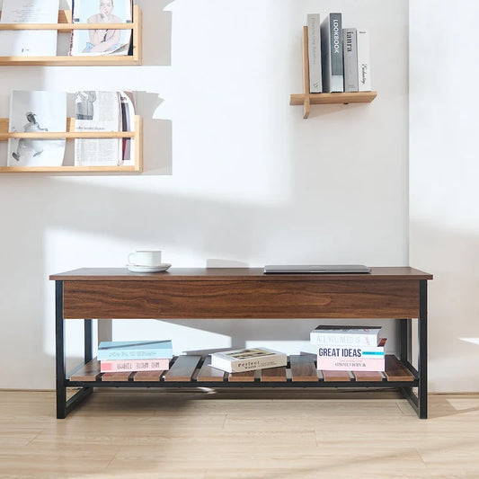 CO-Z Lift-Top Entryway Shoe Storage Bench with Shelf