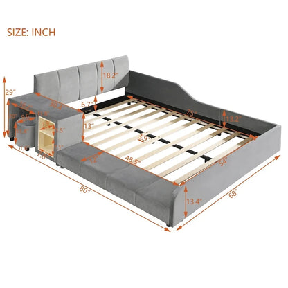 Full Size Upholstered Grounded Bed
