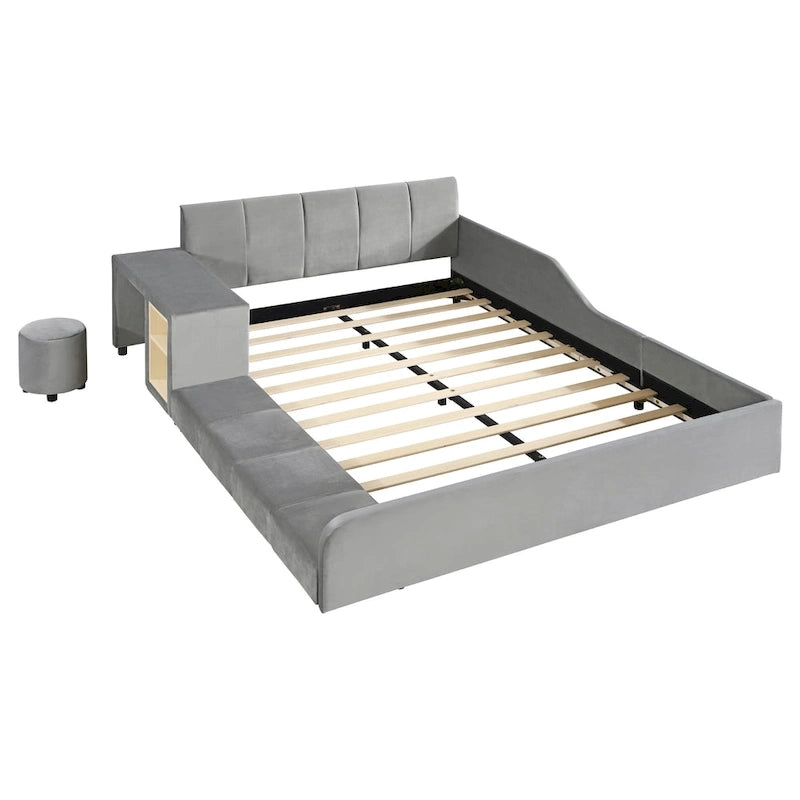 Full Size Upholstered Grounded Bed