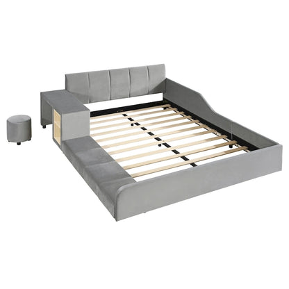 Full Size Upholstered Grounded Bed