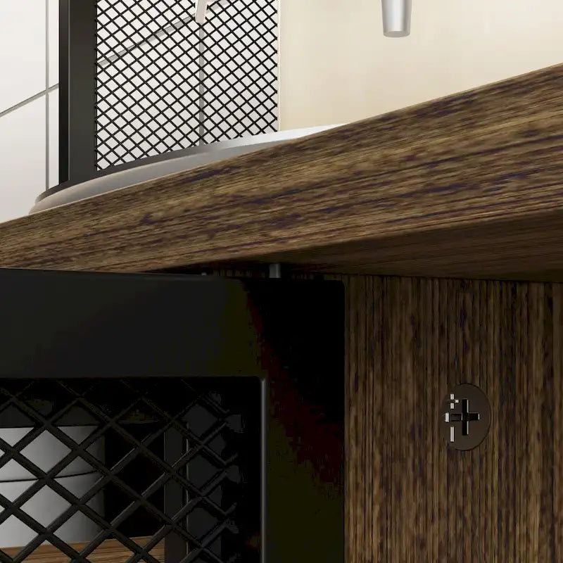 Large Kitchen Hutch Cabinet,Pantry with Metal Doors&amp;6 Drawers&amp;Shelves - 70.9W