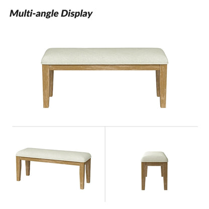 Sandra Rustic Farmhouse Design Solid Wood Dining Bench by HULALA HOME