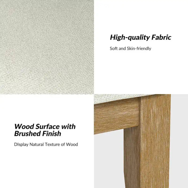 Sandra Rustic Farmhouse Design Solid Wood Dining Bench by HULALA HOME