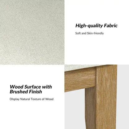 Sandra Rustic Farmhouse Design Solid Wood Dining Bench by HULALA HOME