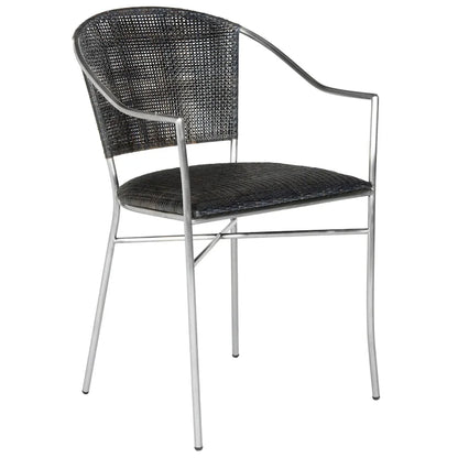 SAFAVIEH Jullieta Black Arm Chair (Set of 2) - 21 W x 22.3 L x 33.5 H - 21Wx22Dx34H