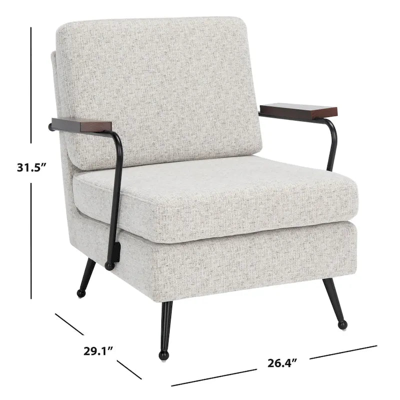 SAFAVIEH Leda Arm Chair - 26 W x 29 D x 32 H - 26Wx29Dx32H