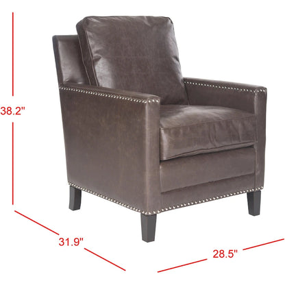 SAFAVIEH Kylee Peach Pink/ White Polyester Fabric Club Chair - 28.5 x 31.9 x 38.2 - 29Wx32Dx38H