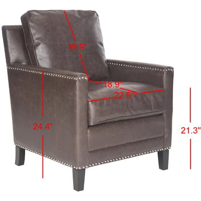 SAFAVIEH Kylee Peach Pink/ White Polyester Fabric Club Chair - 28.5 x 31.9 x 38.2 - 29Wx32Dx38H