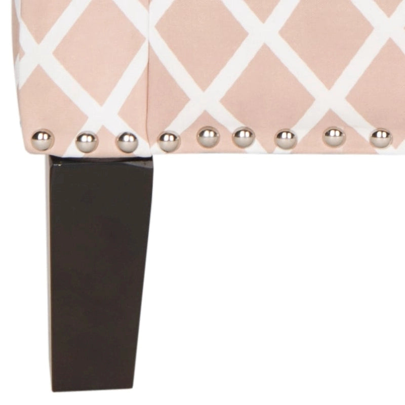 SAFAVIEH Kylee Peach Pink/ White Polyester Fabric Club Chair - 28.5 x 31.9 x 38.2 - 29Wx32Dx38H