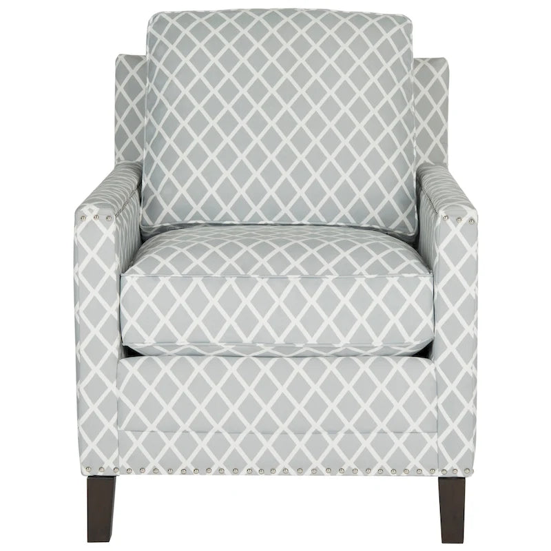 SAFAVIEH Kylee Peach Pink/ White Polyester Fabric Club Chair - 28.5 x 31.9 x 38.2 - 29Wx32Dx38H