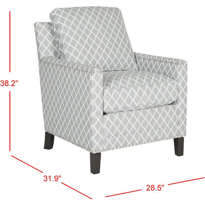 SAFAVIEH Kylee Peach Pink/ White Polyester Fabric Club Chair - 28.5 x 31.9 x 38.2 - 29Wx32Dx38H