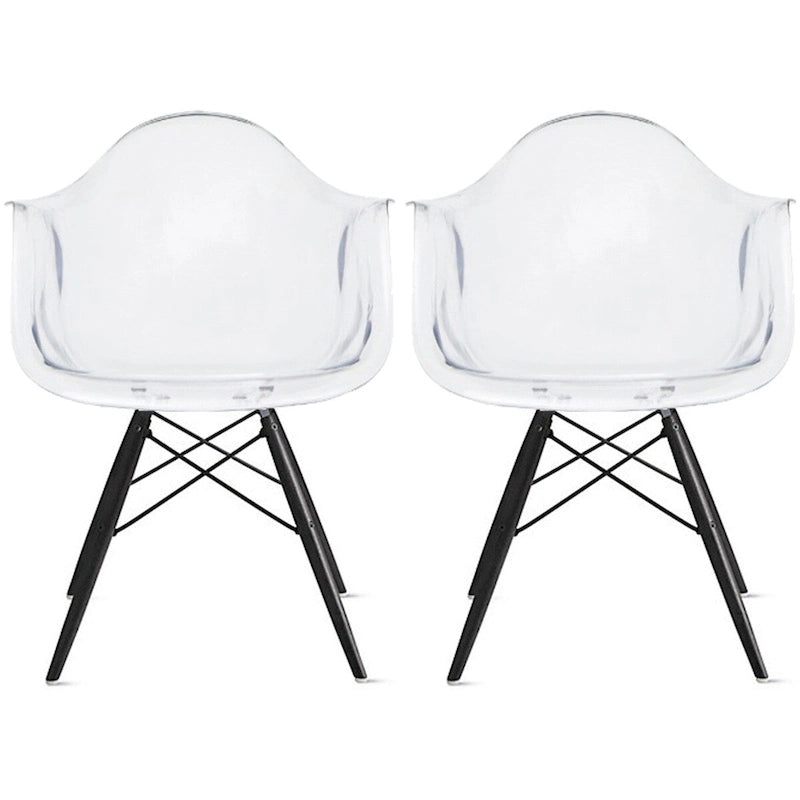 Molded Shell Eiffel Dining Arm Chair (Set of 2)