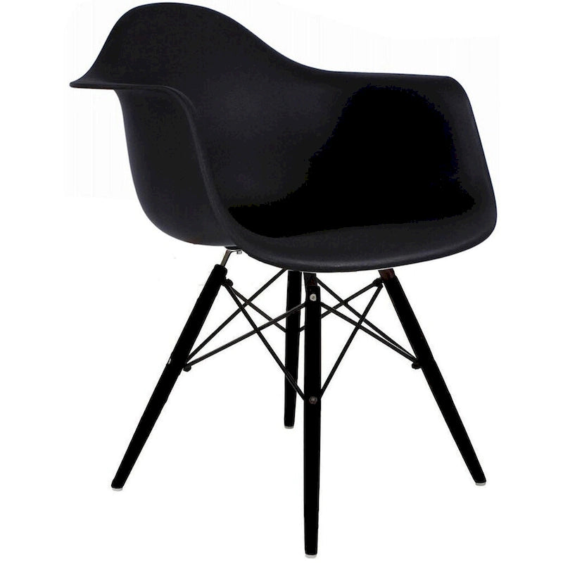 Molded Shell Eiffel Dining Arm Chair (Set of 2)