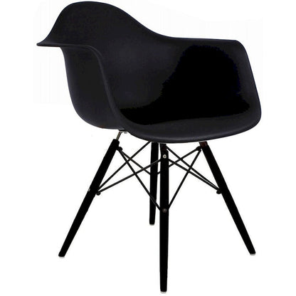 Molded Shell Eiffel Dining Arm Chair (Set of 2)