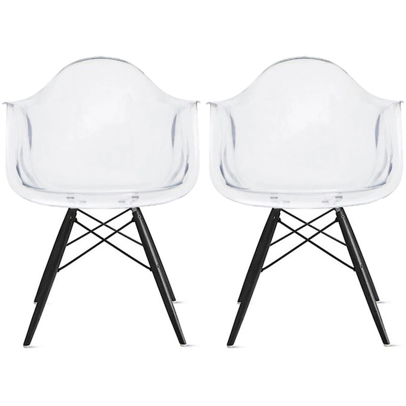 Molded Shell Eiffel Dining Arm Chair (Set of 2)