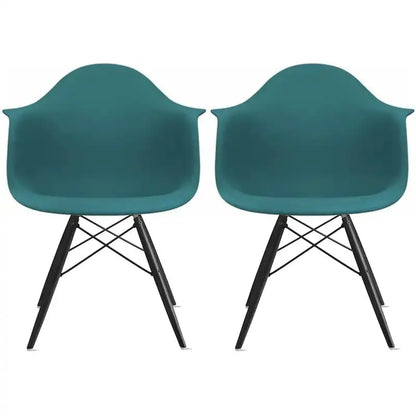 Molded Shell Eiffel Dining Arm Chair (Set of 2)